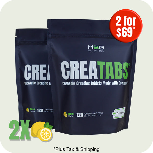 CREATABS® 2-Pack - 240 Chewable Creatine Tablets - Lemon
