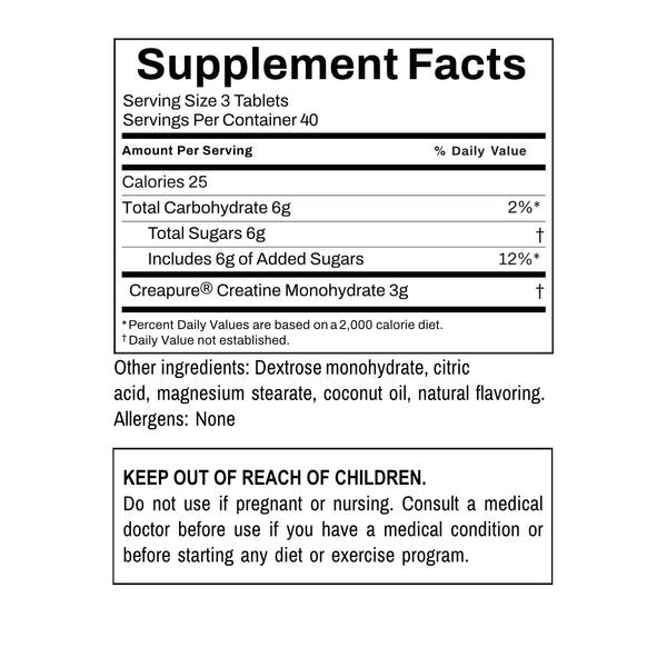 CREATABS® 2-Pack - 240 Chewable Creatine Tablets - Mixed