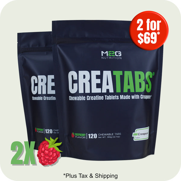 CREATABS® 2-Pack - 240 Chewable Creatine Tablets - Raspberry